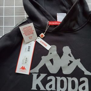 Kappa black pullover hoodie sz xl